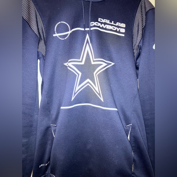 NIKE SMALL DALLAS COWBOYS HOODIE DRI-FIT ONFIELD APPAREL - Picture 2 of 8